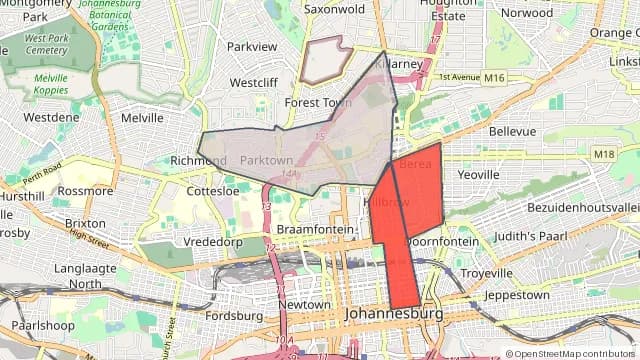 Map of areas affected by the power outage around Berea
